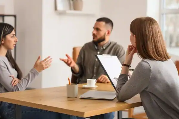 Image of couple access free mediation using family mediation voucher scheme Wandsworth